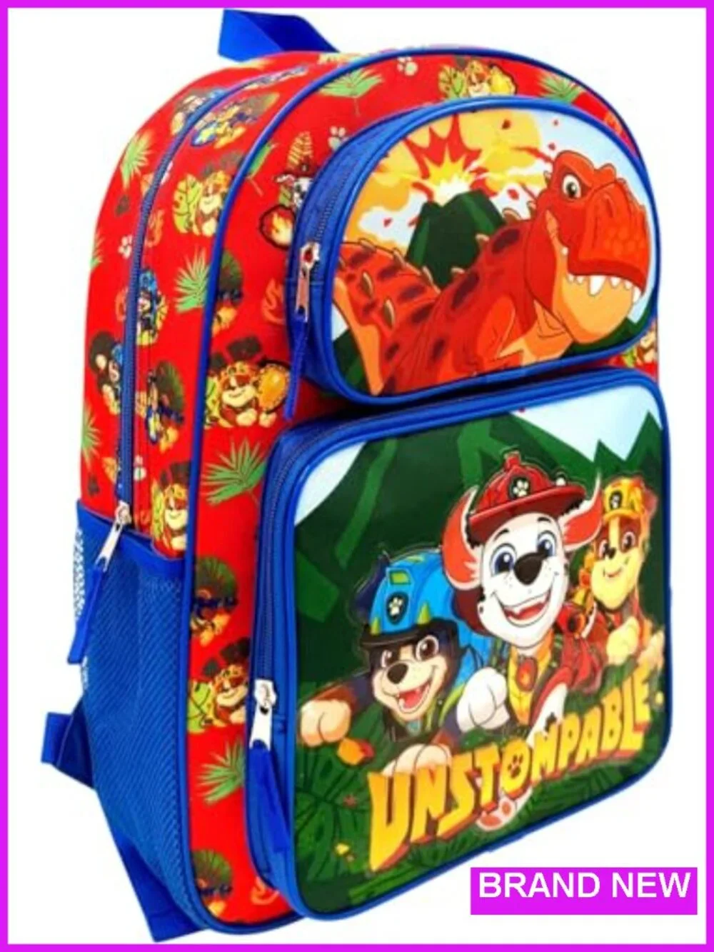 Kids Paw Patrol Dino Movie Cargo Backpack 16in Polyester School Bag